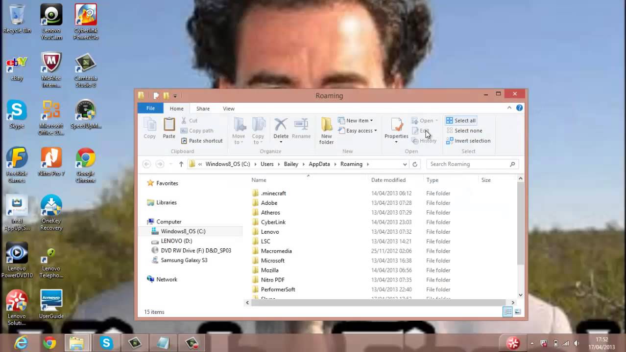How to find %appdata% on Windows 8