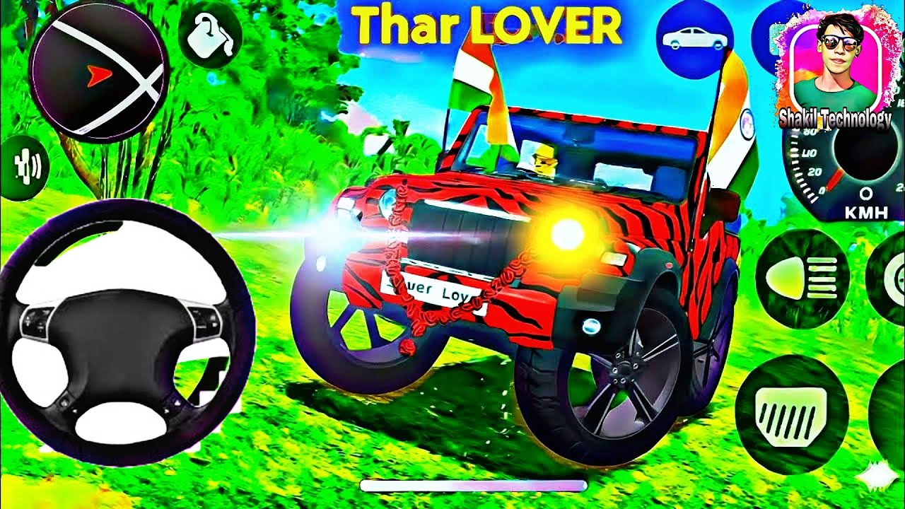 Red Thar Car Game | Crazy Stunts & Offroad Adventure Gameplay