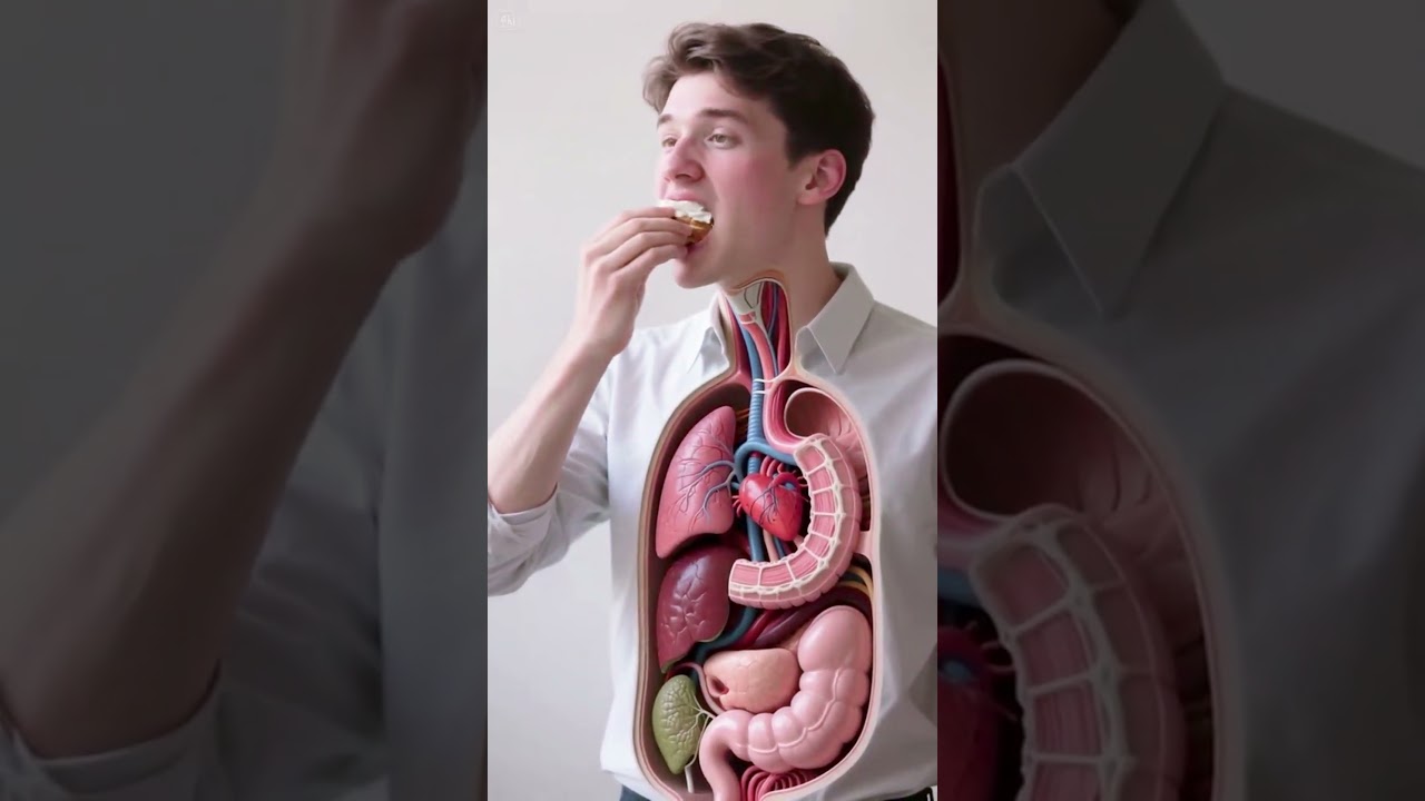 nside Your Gut: 3D Animation of Eating Cake & Parasite Worms