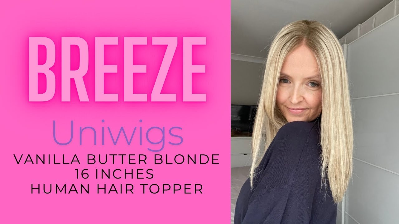 Uniwigs Human Hair Topper - BREEZE. Vanilla Butter Blonde.