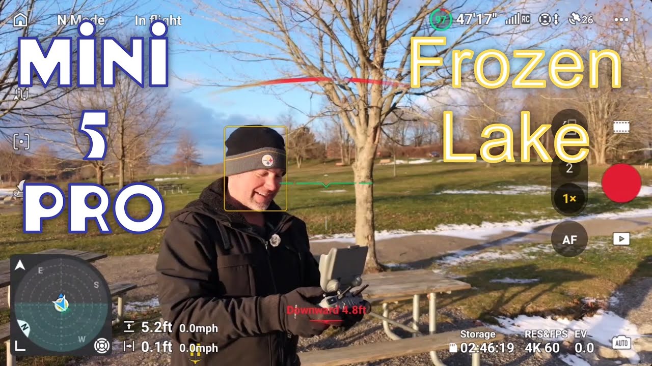 Mini 5 Pro Frozen Lake Flight