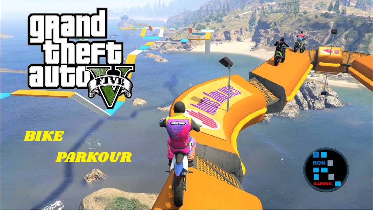 Super Barbadi, funny Bike Parkour With RON | GTA V