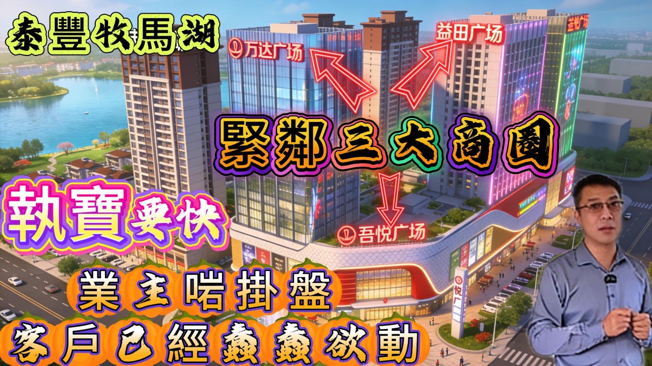 泰豐牧馬湖六期 中心區四房1173呎 6米私家大露台 |業主啱掛盤客戶已經蠢蠢慾望動 |唯一一套在售稀缺產品 |行路4分鐘到萬達 |業主100萬拋售仲有得傾 #惠州 #惠州房產 #大亞灣 #home