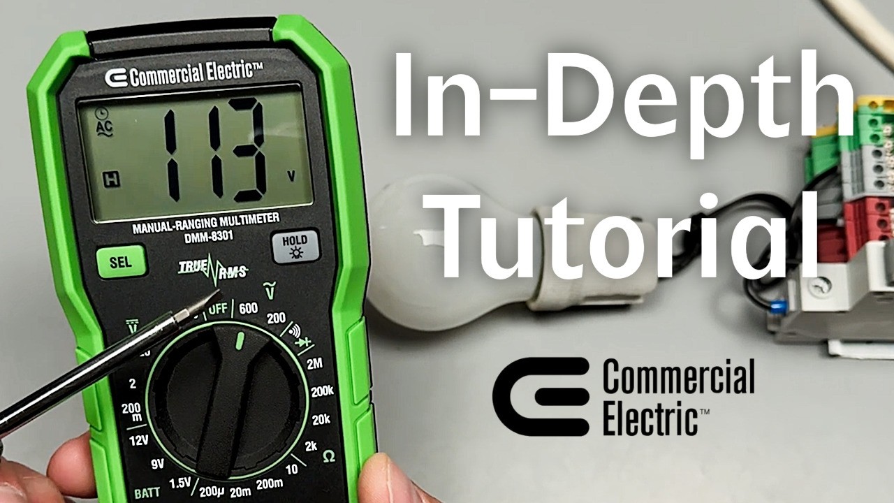 How to Use Commercial Electric DMM-8301 600-Volt True RMS Manual-Ranging Digital Multimeter ⚡️