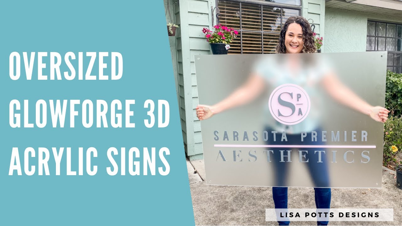 Oversized 3D Acrylic Sign Made with Silhouette Studio and Glowforge - Passthrough Included!