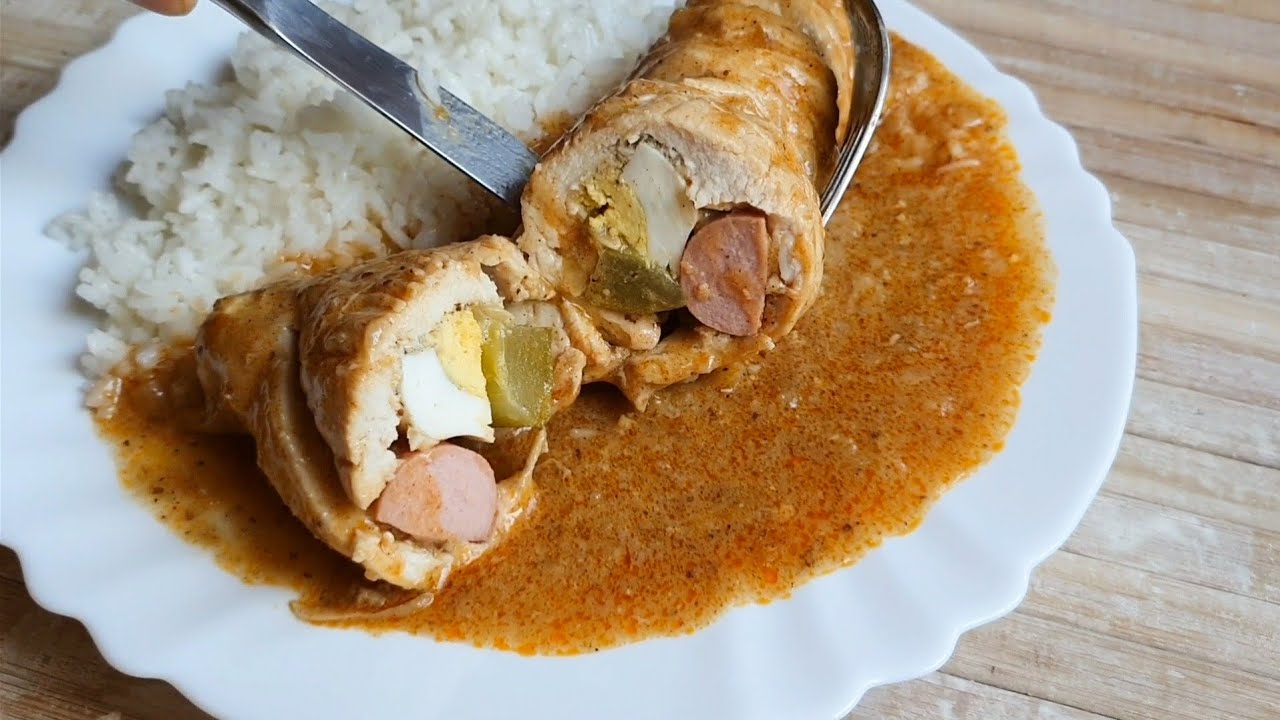 Куриная грудка фаршированная в соусе| Очень вкусно с жасминовым рисом ФАНТАСТИЧЕСКИЙ ОБЕД👍| Cesminaz