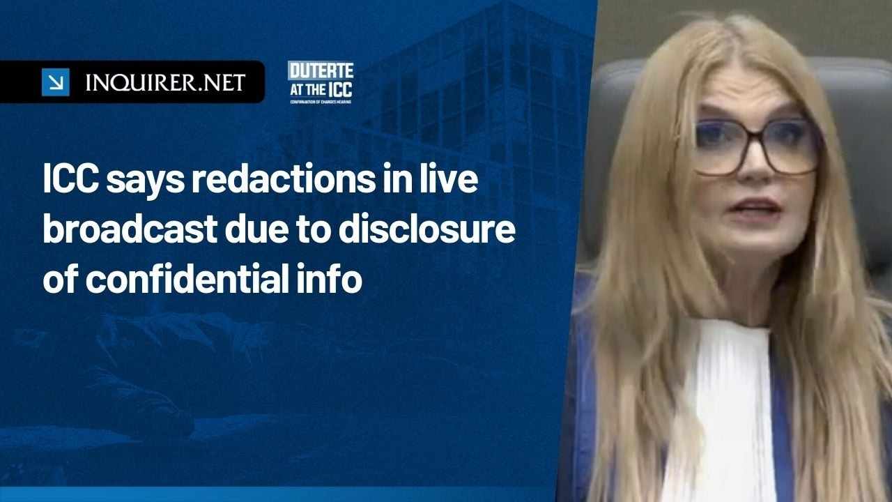 ICC says redactions in live broadcast due to disclosure of confidential info
