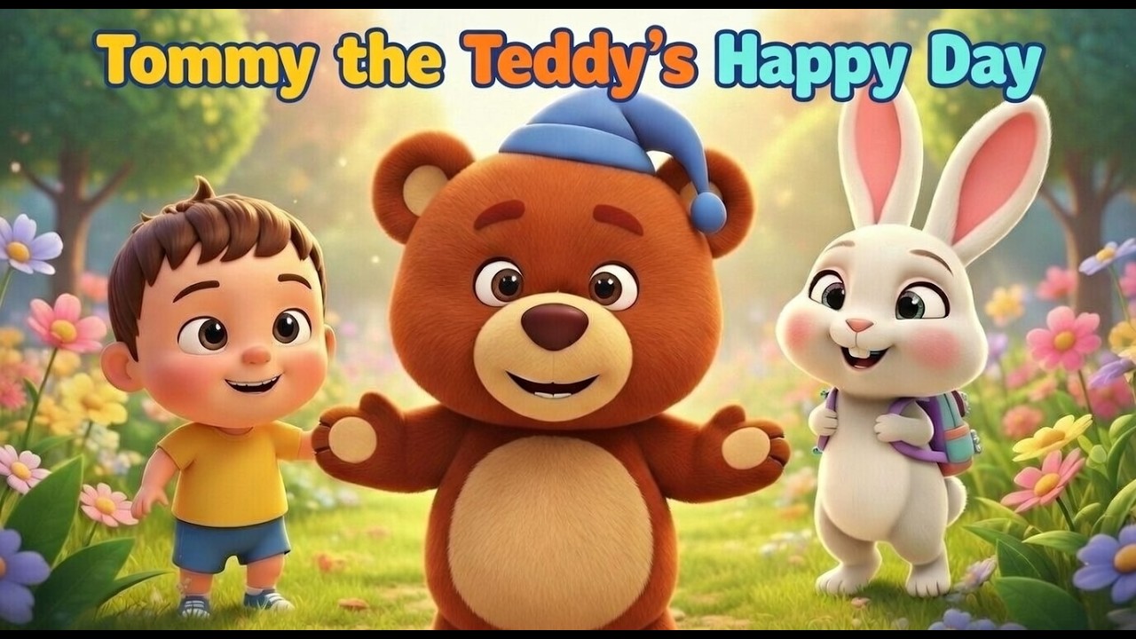 Tommy the Teddy’s Happy Day |Fun & Calm Cartoon for Kids |Learning Through Play#bedtimestories#kids