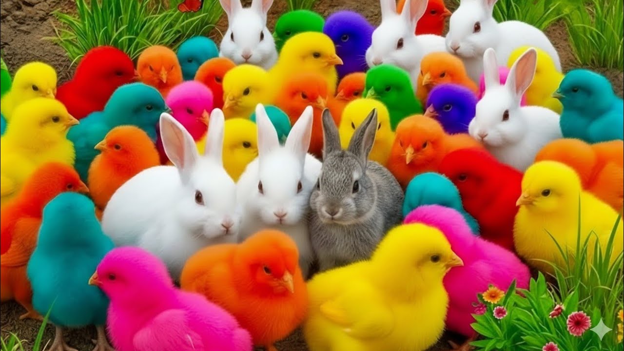 Tangkap Ayam Lucu, ayam warna warni, ayam rainbow, kelinci lucu, bebek lucu, ikan koi, Hewan Lucu