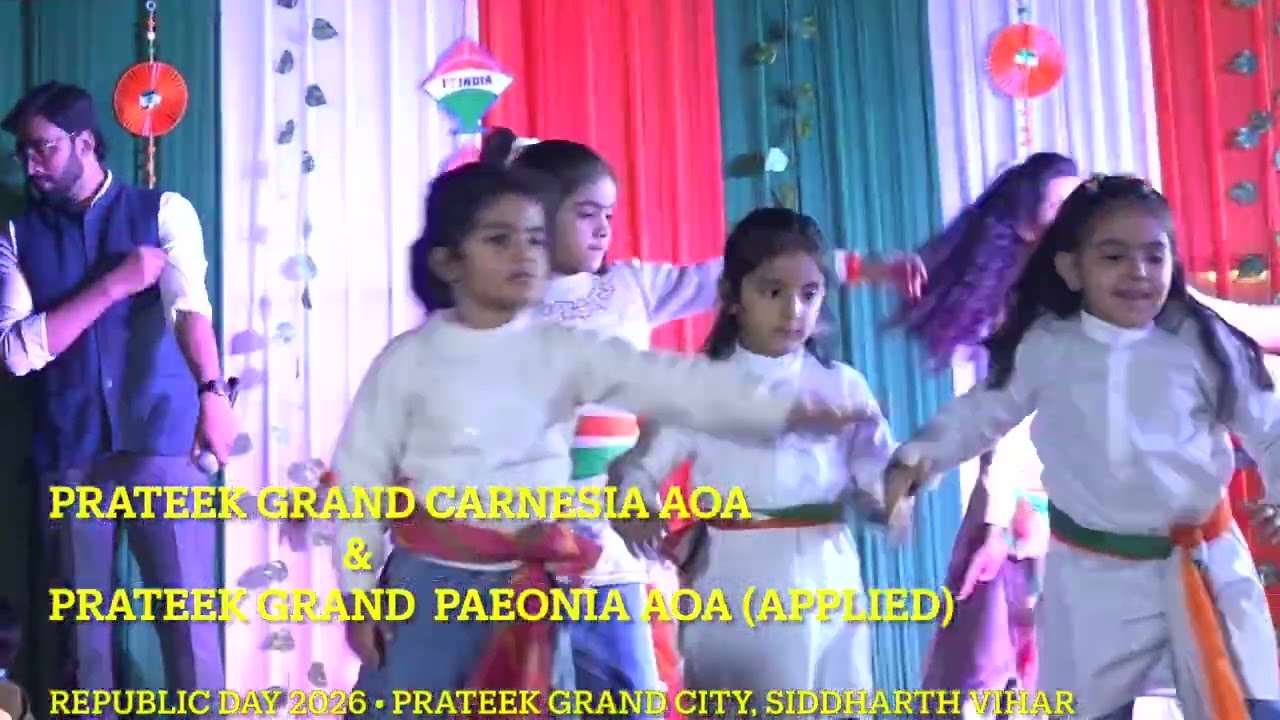 Children Group Dance Performance | Republic Day Celebration 2026 | Prateek Grand City Ghaziabad 🇮🇳