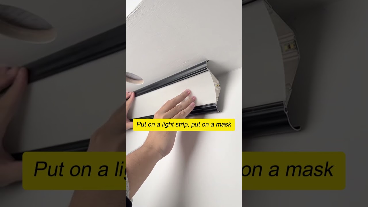 Top corner linear light installation#lamp #lampdesign #diy #smarthome #lightingdecor #led #ledstrip