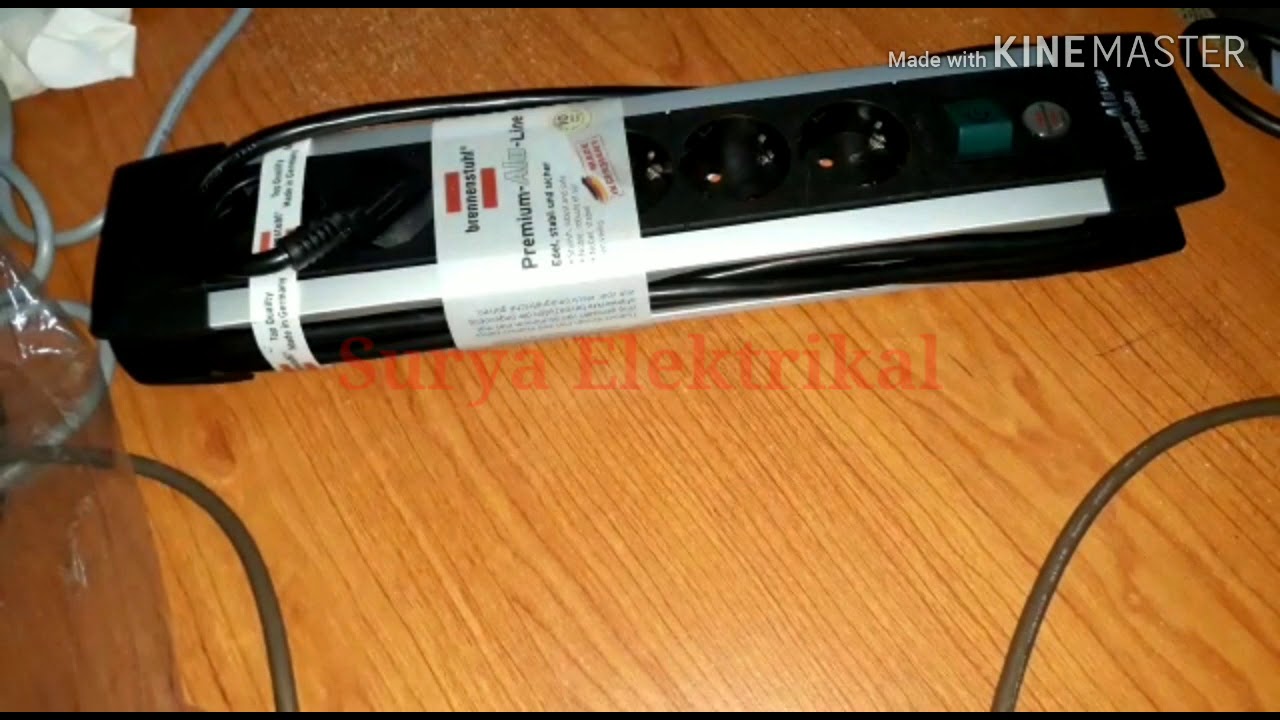 Brennenstuhl Premium Alu-Line 6 Lubang + Saklar
