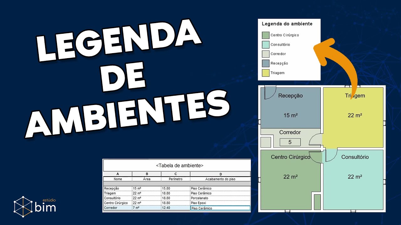 Legenda de Cores em Ambientes no Revit