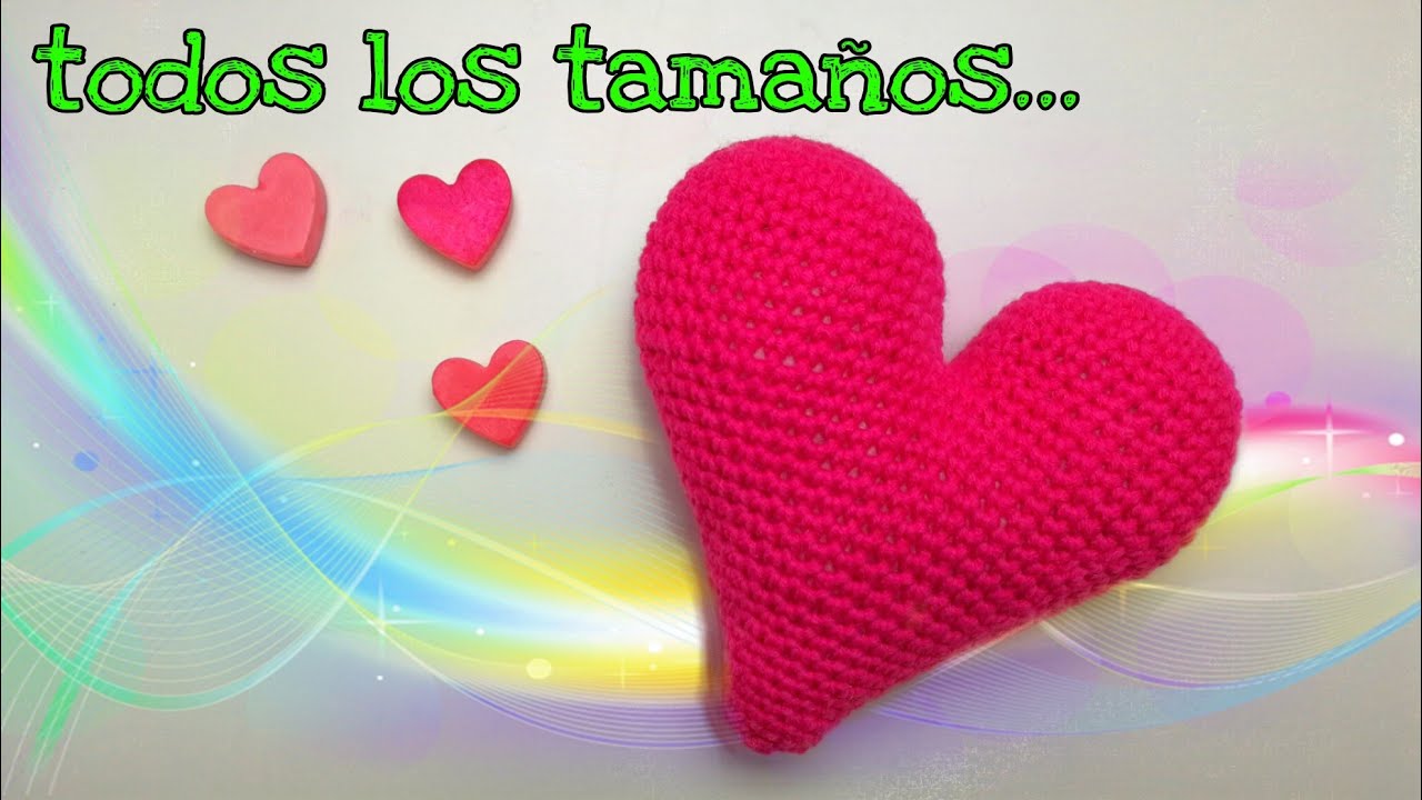 Cómo HACER un CORAZÓN ❤️ [a crochet] PASO A PASO  👉CUALQUIER TAMAÑO amigurumi | PRINCIPIANTES