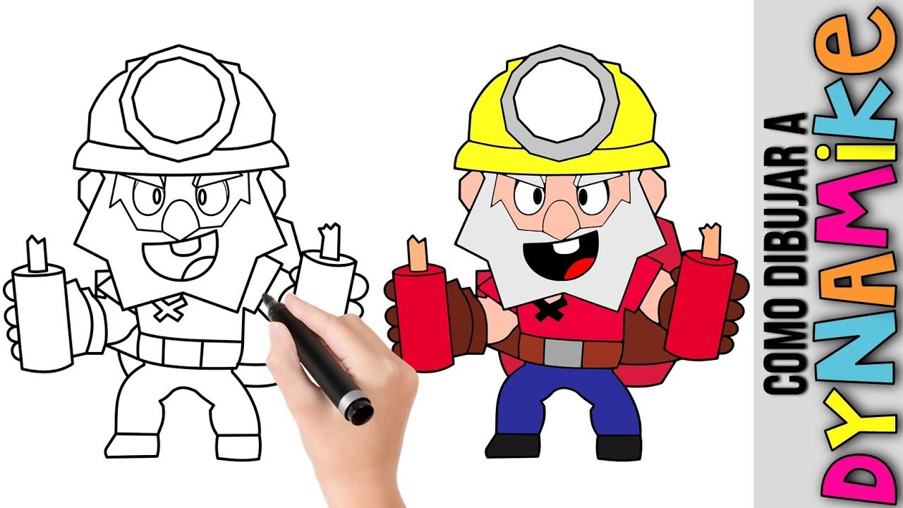 Como Dibujar A Dynamike De Brawl Stars ★ Dibujos Fáciles Para Dibujar Paso A Paso ★ Mejores Brawlers