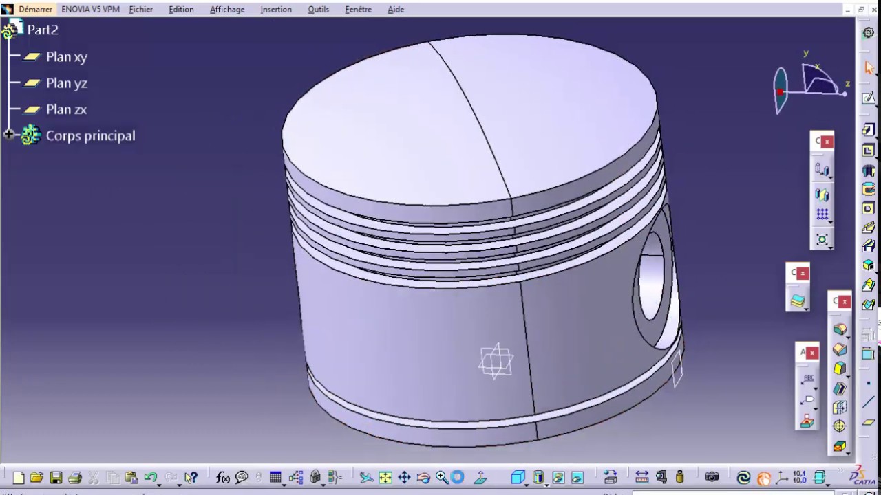how to design PIston in CATIA V5
