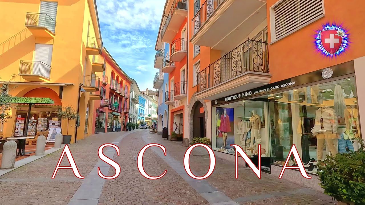 SWITZERLAND ASCONA ✨ Shopping Stroll / Lake Maggiore TESSIN Walking tour 4K