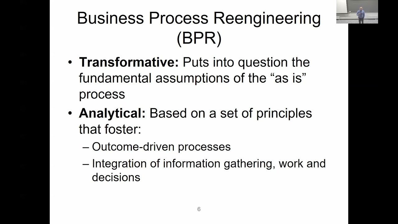 Business Process Management Course - Lecture 8: Business Process Redesign (part 1)