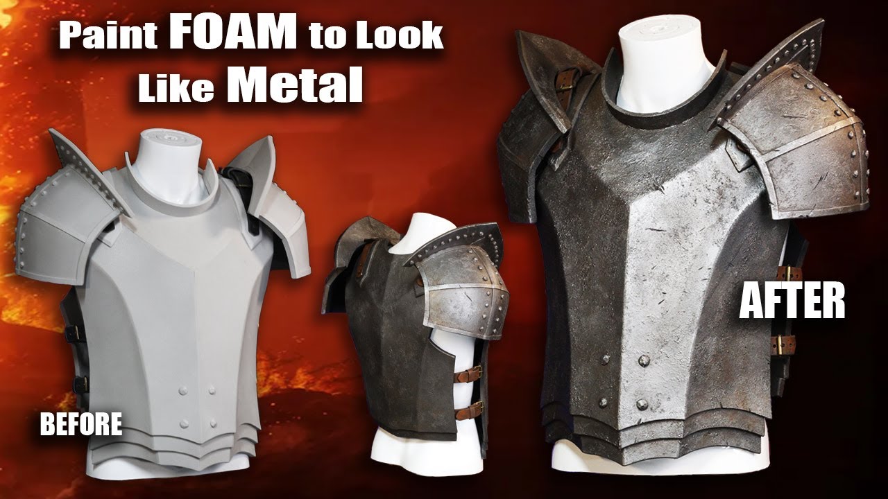 How to Paint EVA Foam to Look Like Metal - Oblivion Knight Cosplay Chest Armor Tutorial Part 3