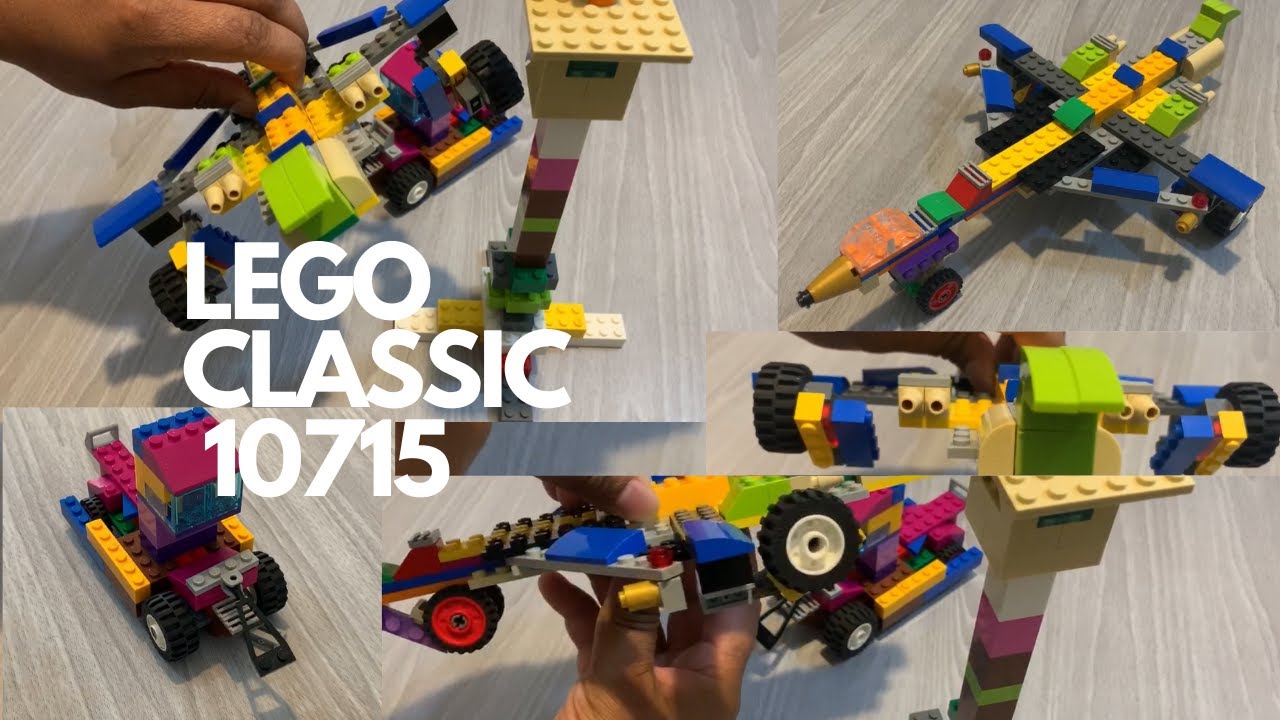 LEGO Classic - Model Plane, Control tower and Pushback Tractor (MOC)
