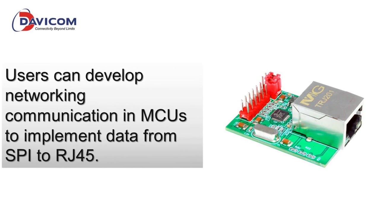 Davicom DM9051NP SPI to Ethernet Module with SPI Interface to MCU
