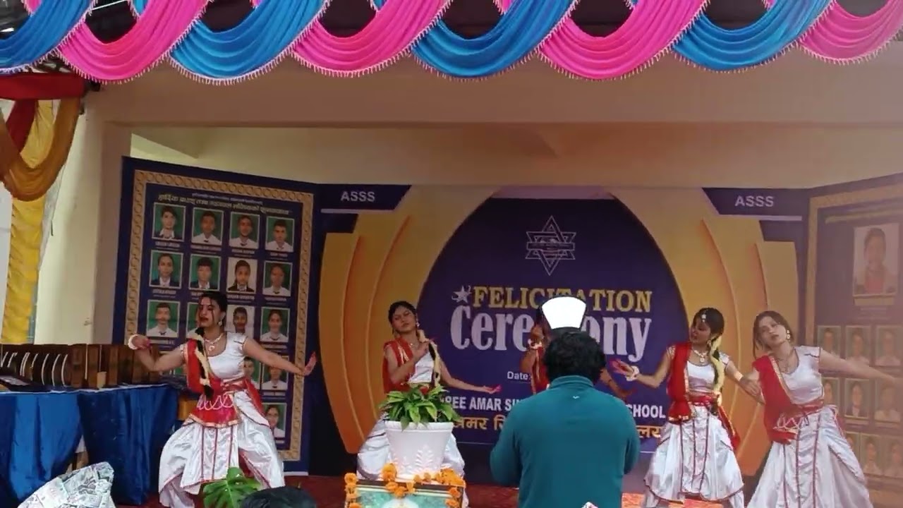 Students group dance
