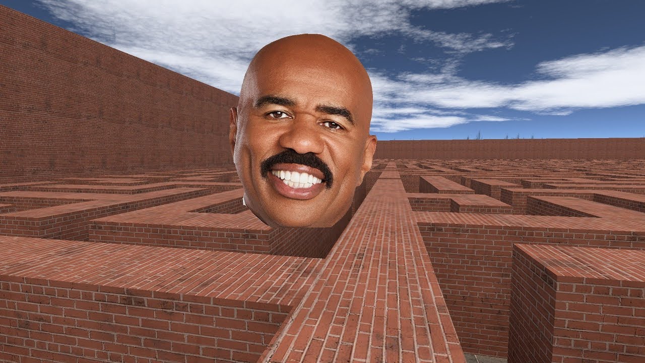 STEVE HARVEY CHASES US IN A MAZE!!! (gmod nextbot)
