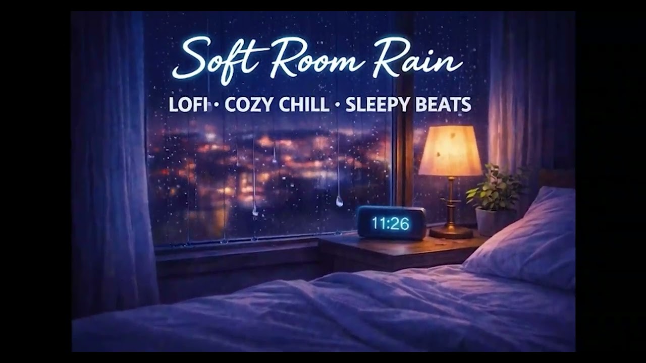 🌧️🛏️ Soft Room Rain — Lofi · Cozy Chill · Sleepy Beats
