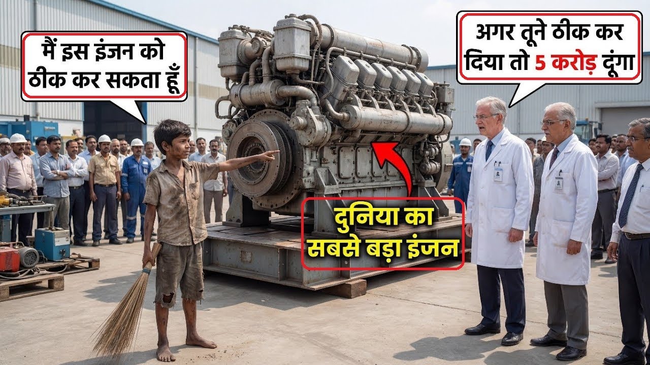 जिसे सबने गरीब सफाई वाला समजा... उसी ने 5000 करोड़ का इंजन ठीक कर दिया 😱 | MK Story