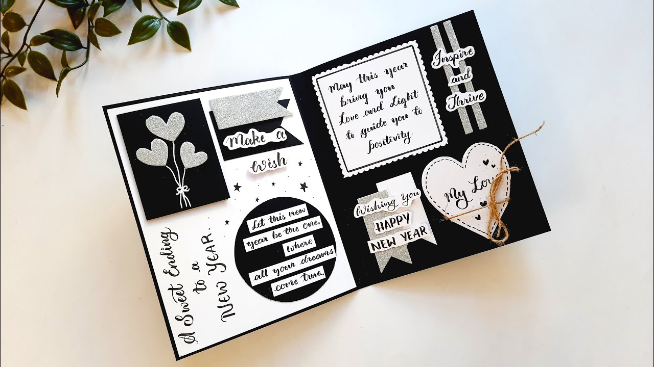 DIY Happy New Year Greeting Card | Handmade Greeting Card | New Year Special Card | Tutorial
