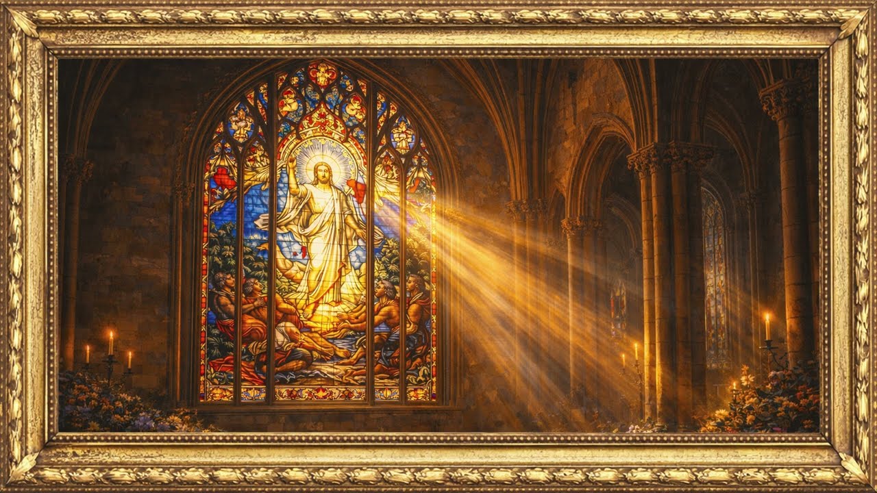 4K Cathedral Stained Glass | Christian Church Ambient Screensaver