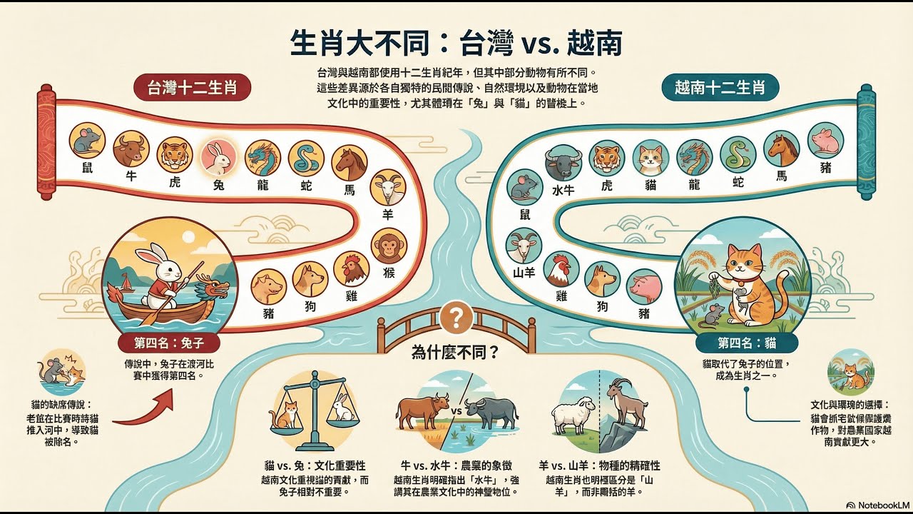 兩種12生肖的故事The 12 Animal Signs