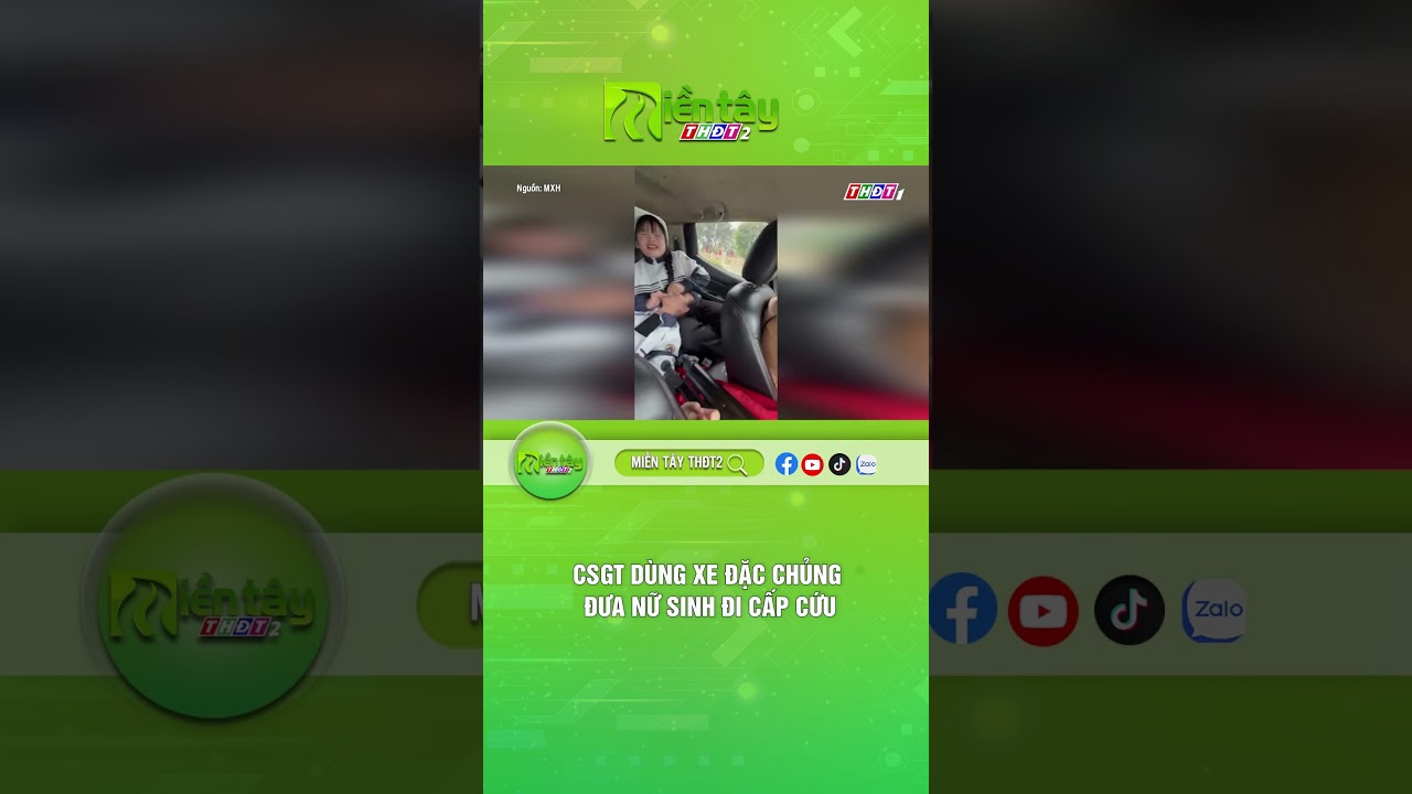 CSGT d&ugrave;ng xe đặc chủng đưa nữ sinh đi cấp cứu #csgt #viectot