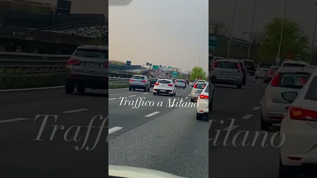 Driving in Milan🙈                        #driver #car  #traffic #traffico #strada #milan #milano