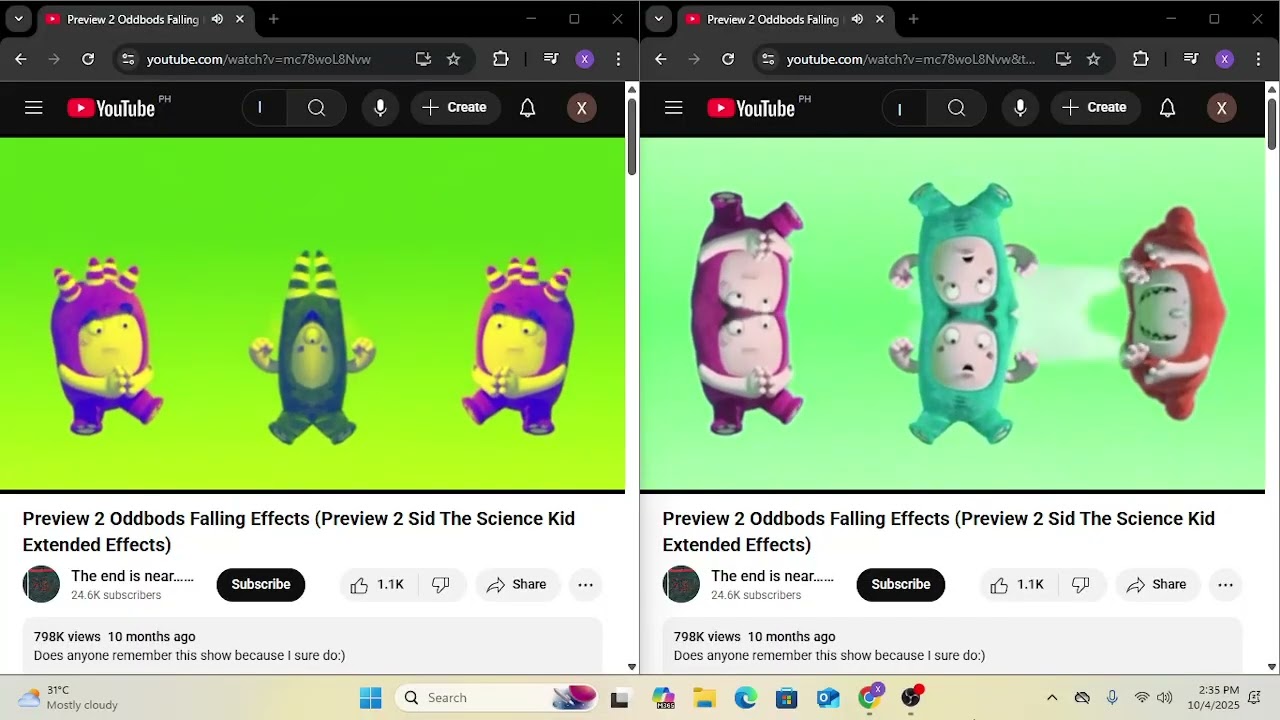 Preview 2 Oddbods Falling Effects (Preview 2 Sid The Science Kid Extended Effects) Combined