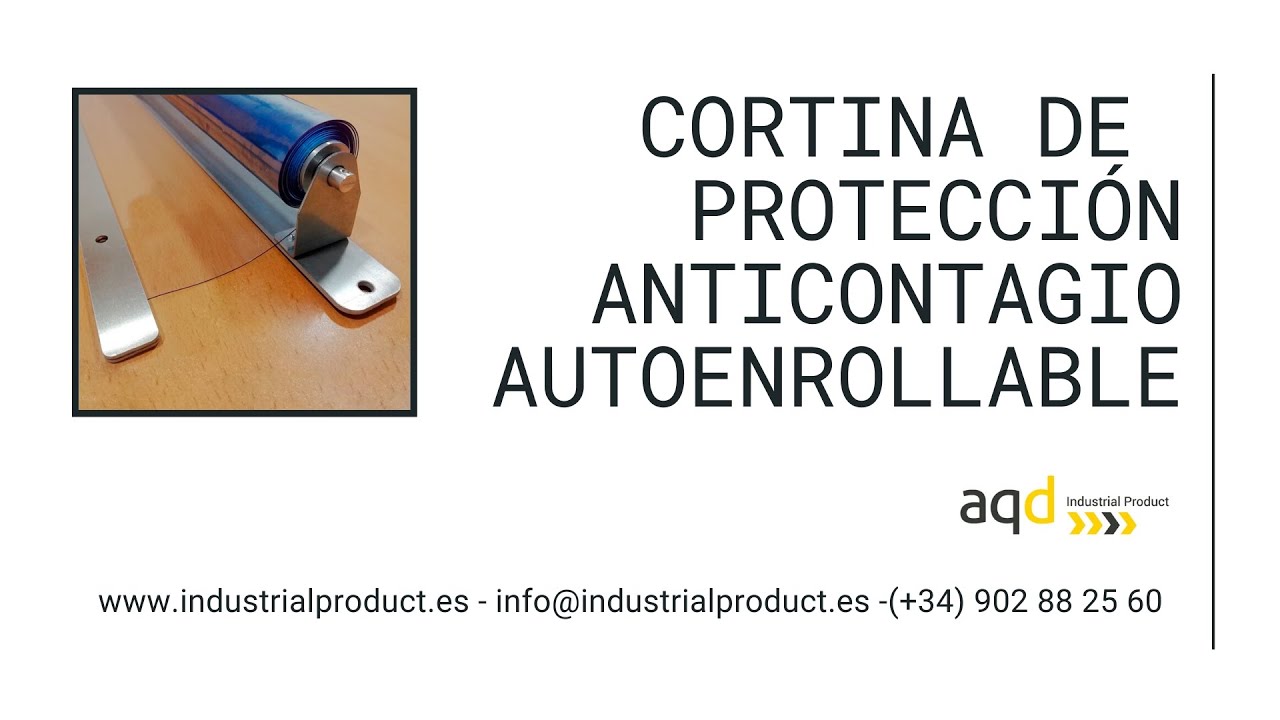 Cortina de protecci&oacute;n anticontagio autoenrollable