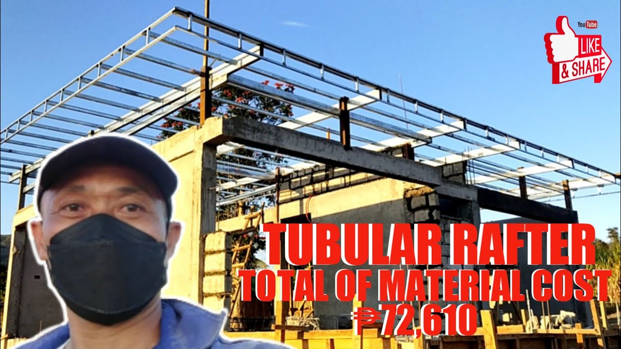 TUBULAR RAFTER SHED TYPE HOUSE/TOTAL OF MATERIALS COST ₱72,610