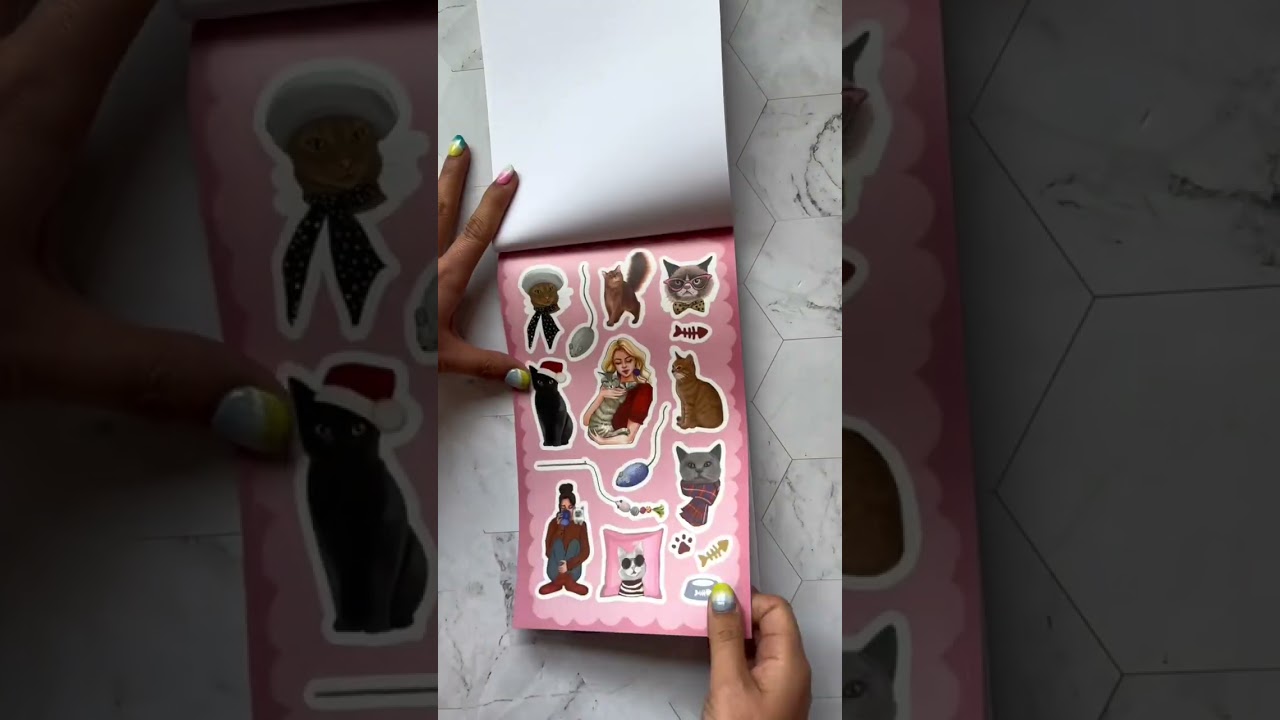 NEW Cat Planner Sticker Book for all the #catlover 🐱 COMING SOON #plannerstickers #shorts #stickers