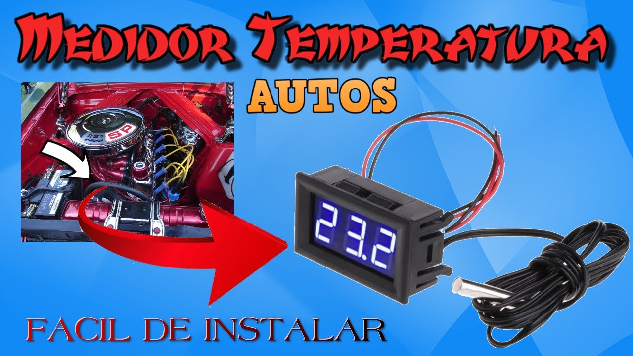 COMO EVITAR CALENTAMIENTO MOTOR AUTO CON RELOJ TEMPERATURA #auto  #temperatura  #voltimetro  #facil