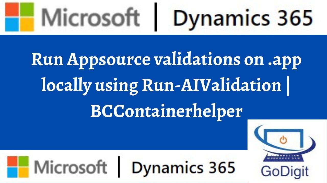 Run Appsource validations on .app locally using Run-AIValidation | BCContainerhelper