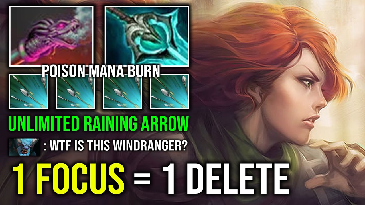 WTF Unlimited Poison Mana Burn Hydra's Breath + Disperser 1 Focus = 1 Delete Windranger Dota 2
