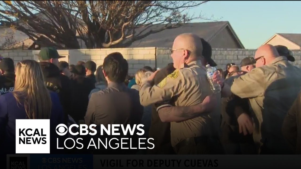 Friends and family hold vigil for San Bernardino County deputy killed in violent pursuit crash