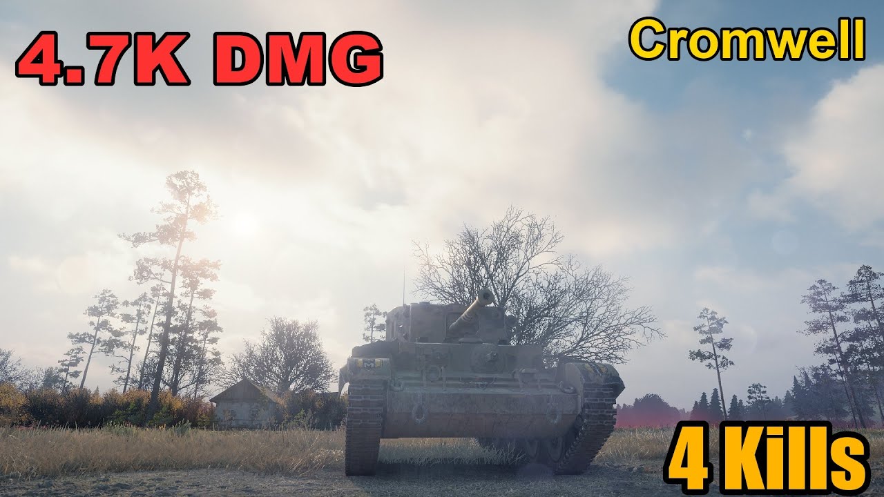Cromwell - 4.7K Damage - 4 Kills - Map: Studzianki - Server: EU | World of Tanks