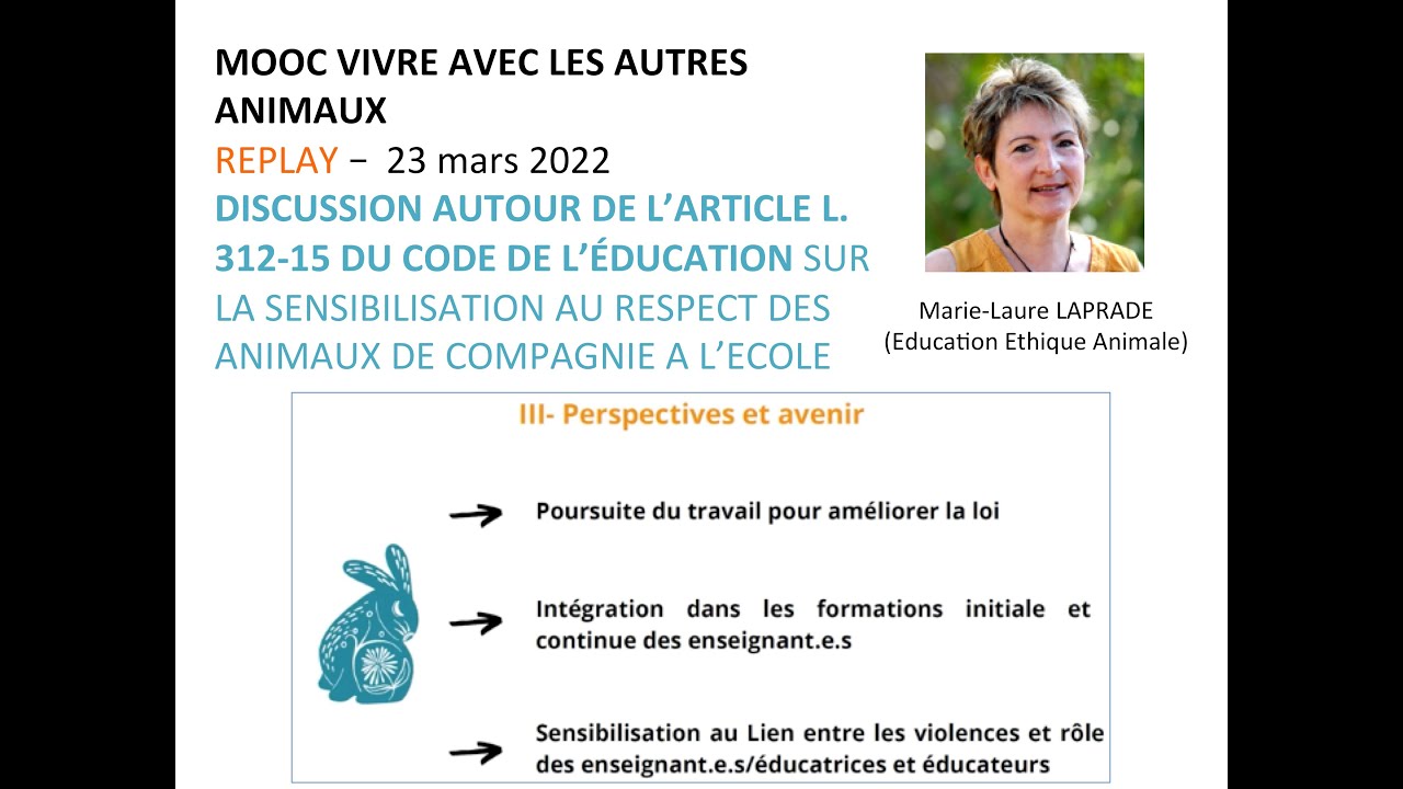 Eduquer au respect des animaux de compagnie à l'école : article L. 312-15 du Code de l'éducation