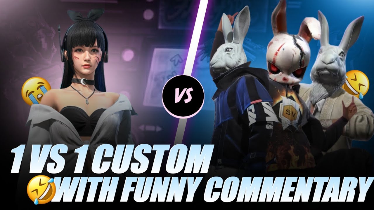 1v1 Custom with@SR MINT 😍 Oye chutki face reveal🥰 and funny commentary😂🤣