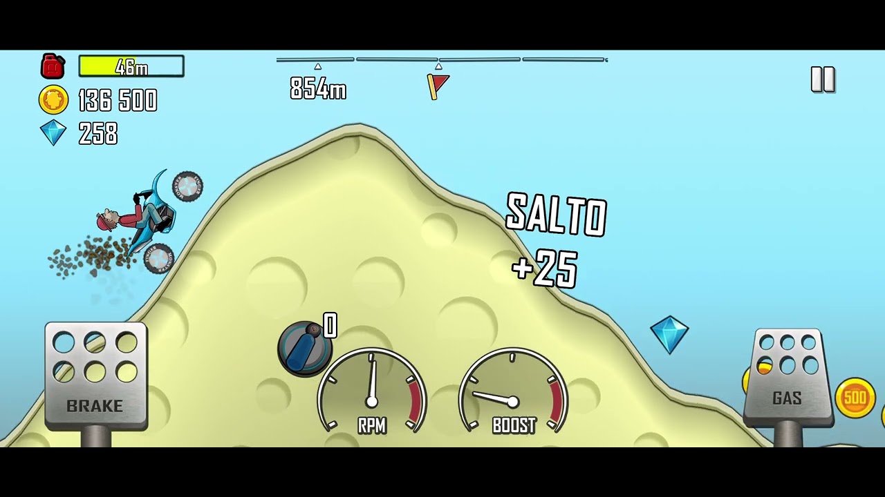 Que salvadones con la moto                                           Hill climb racing