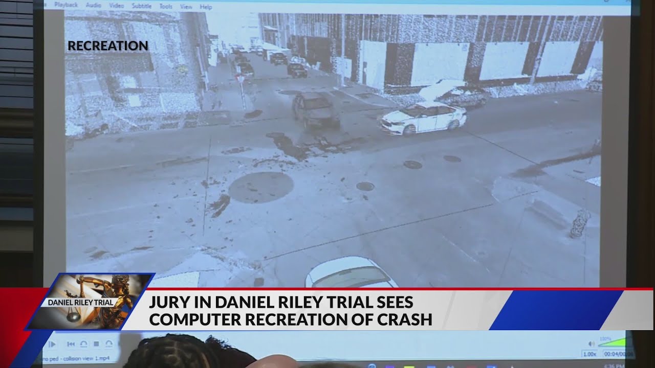 Jury in Daniel Riley trial sees computer recreation of crash