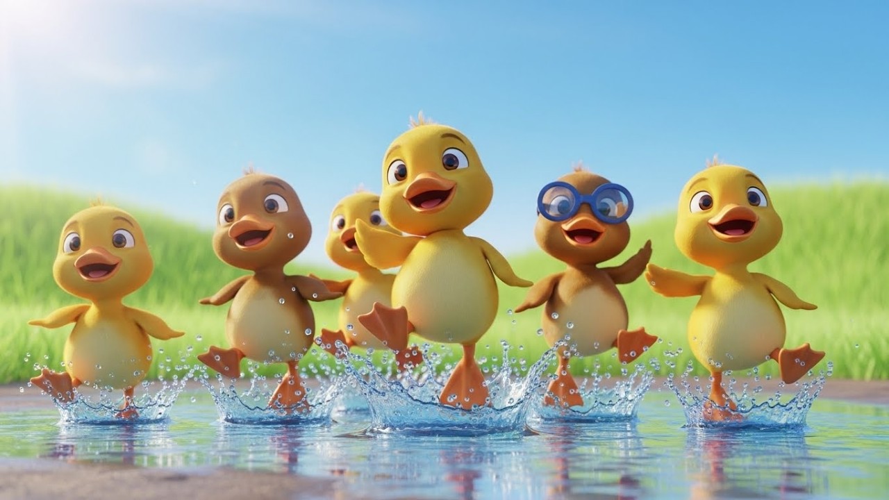 Танцующие утята в луже 🦆💦🎵 | Мультфильм для детей и весёлые приключения