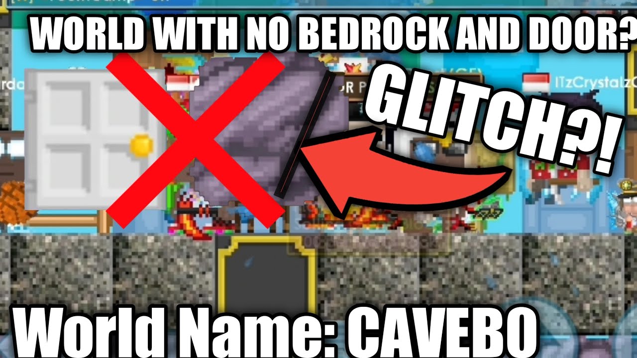 WORLD WITH NO DOOR AND BEDROCK?! GLITCH? (OMG!) | Ft. DidYouKnowGT | Growtopia