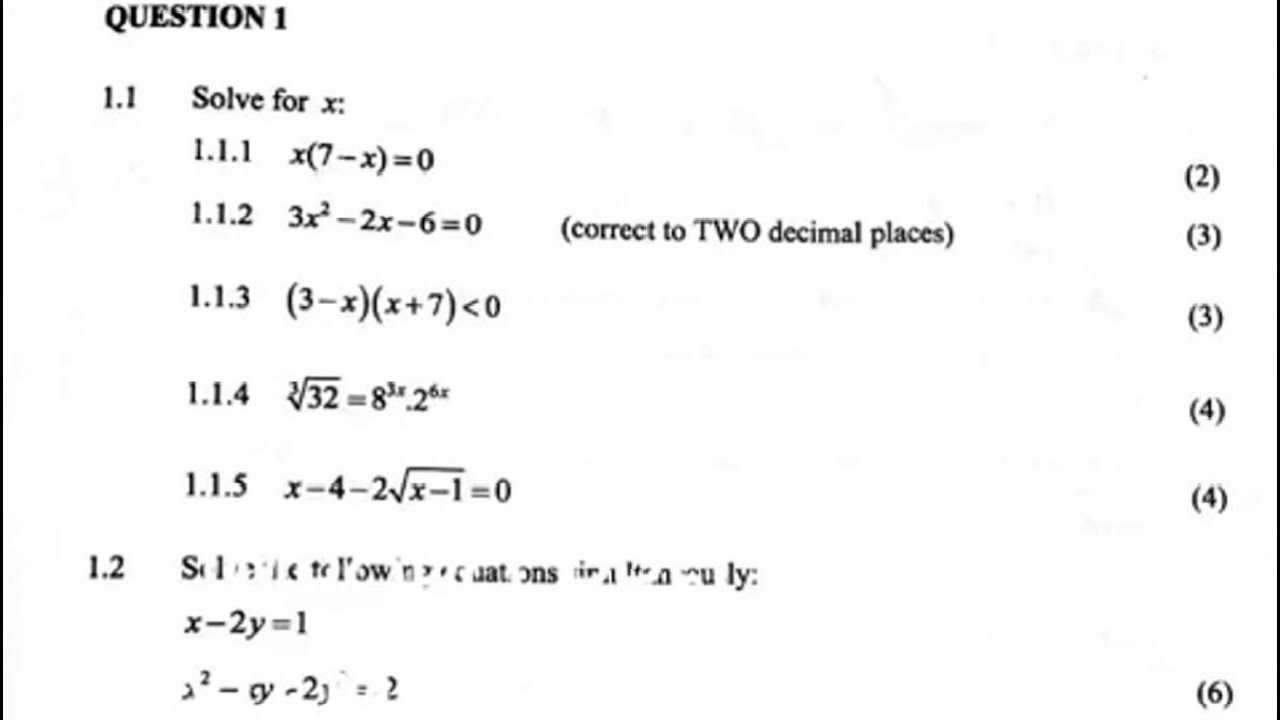 B | LIMPOPO MATHEMATICS PAPER 1 (P1) SEPTEMBER 2023 - Solve for x (exponents, Taxi Maths) | GRADE 12